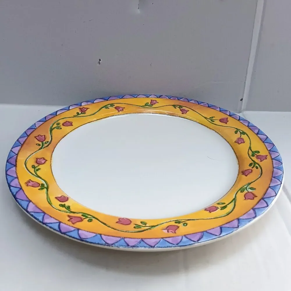 Vtg Sango The Sweet Shoppe Biscotti Dinner Plate-3023-Floral-Sue Zipkin-Whimsy